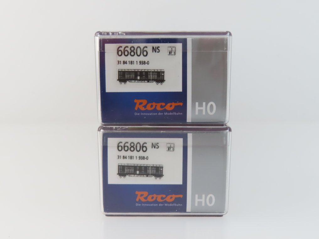 Roco H0 - 66806 - Carrozza merci di modellini di treni (2) - 2x carrozze merci chiuse tipo Gabs - NS #3.2
