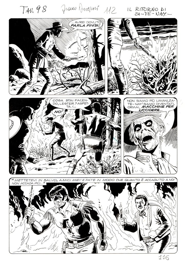 De Vescovi, Franco - 1 Original page - Martin Mystere #335 - "L’ombra di Za-Te-Nay" - 2014 #1.0