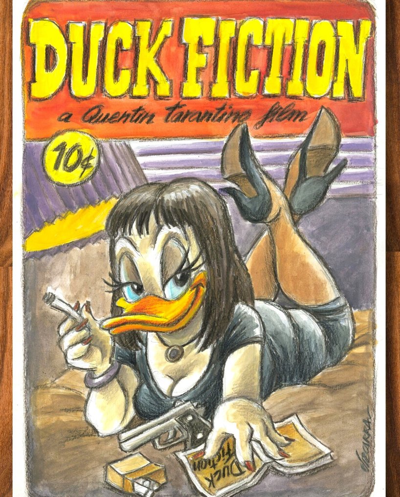 Joan Vizcarra Eredeti műalkotás - Daisy Duck Fiction – Hand Signed #1.0