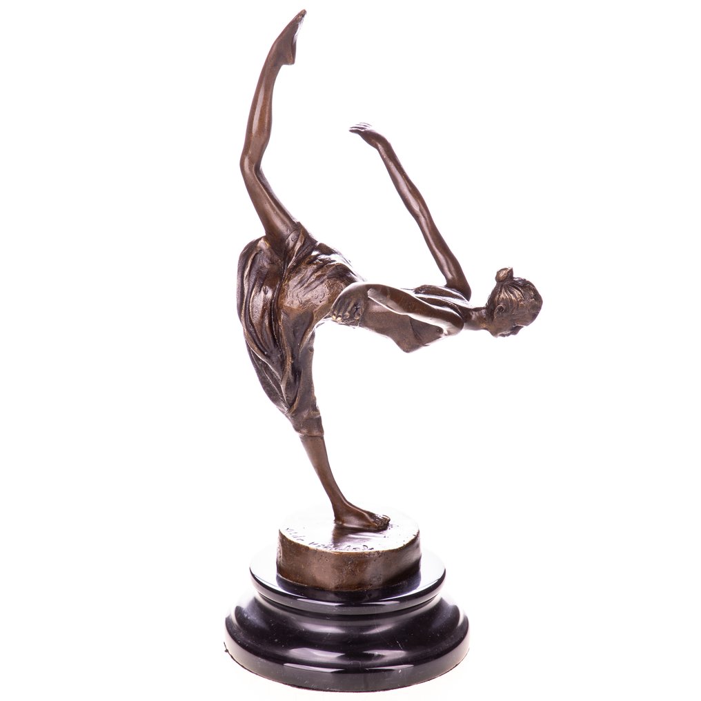 Figur - Bronzefigur Tänzerin 33 CM - Bronze, Marmor #2.1