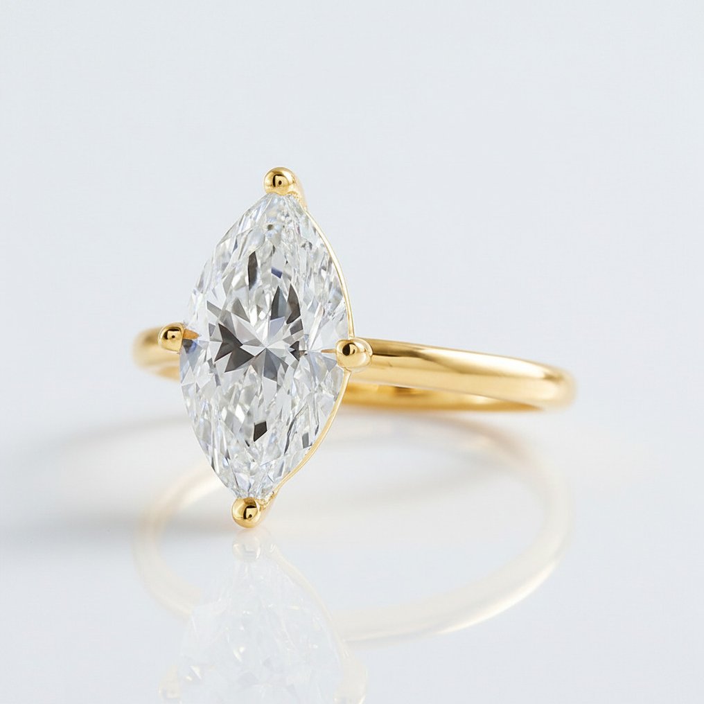 Ring - 14 karaat Geel goud -  3.00ct. tw. Diamant (Lab-grown) #3.2