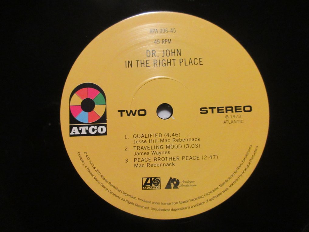 Dr. John - In the right place - 2 x LP-albumi (tupla-albumi) - 2023 #4.3