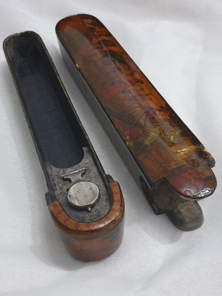 卡扎尔钢笔盒 - 纸型 - 中东 - Qajar dynasty (1796–1925) #2.1