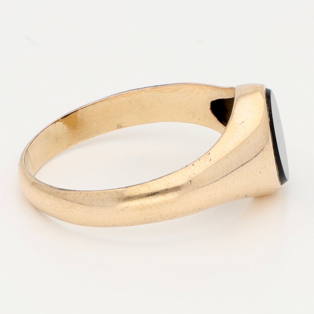 Sem preço de reserva - Anel - 14 K Ouro rosa - Onyx #4.3