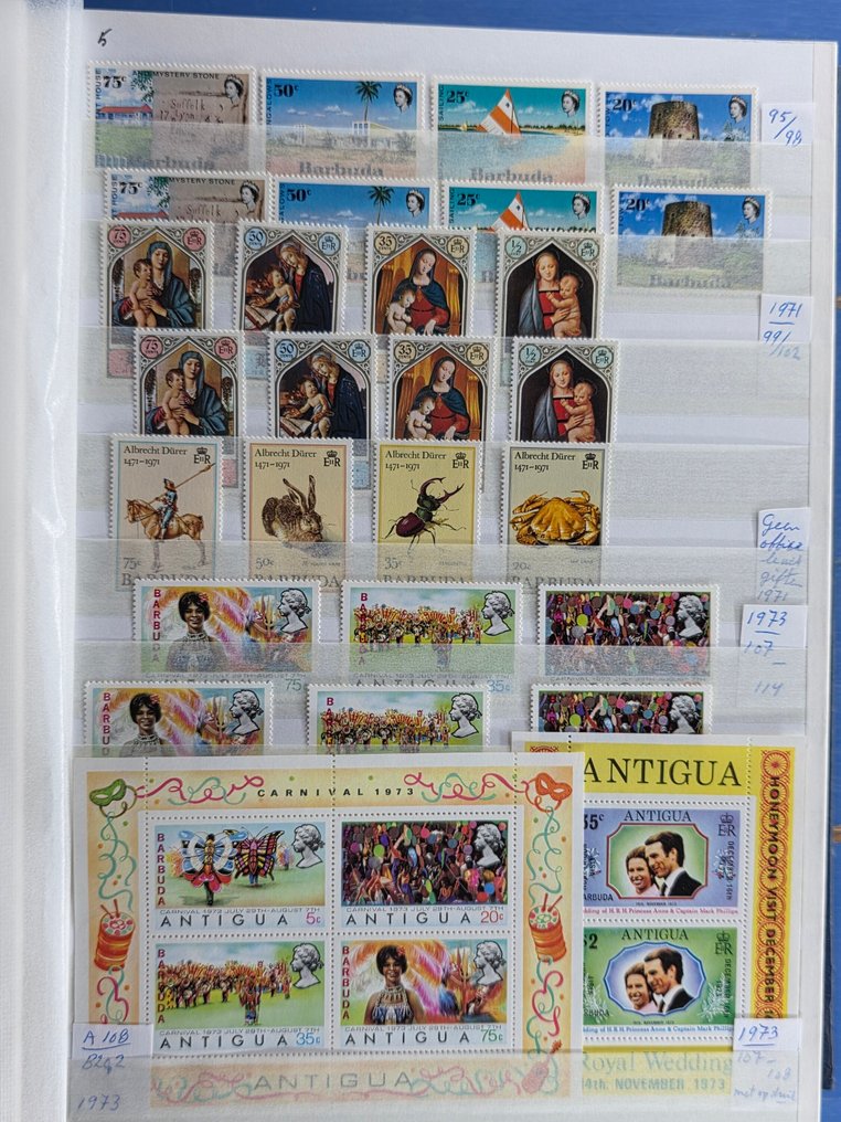 Antigua 1968/1988 - Colecție într-un registru de stoc. #4.3