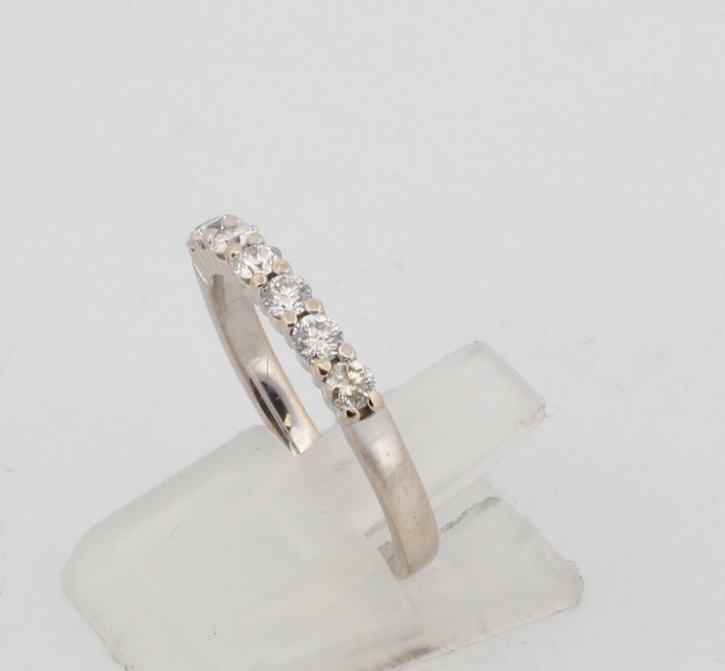 Zonder minimumprijs - Ring - 18 karaat Witgoud Diamant (Natuurlijk) #4.3