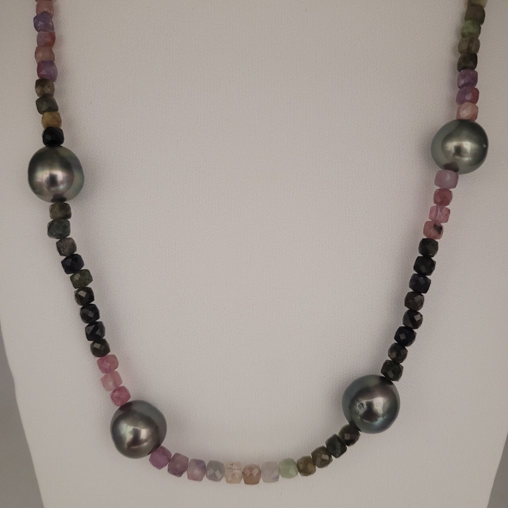 χωρίς τιμή ασφαλείας - Κολιέ - 18 καράτια Κίτρινο χρυσό Μαργαριτάρι - Τουρμαλίνης - Tahiti #2.1