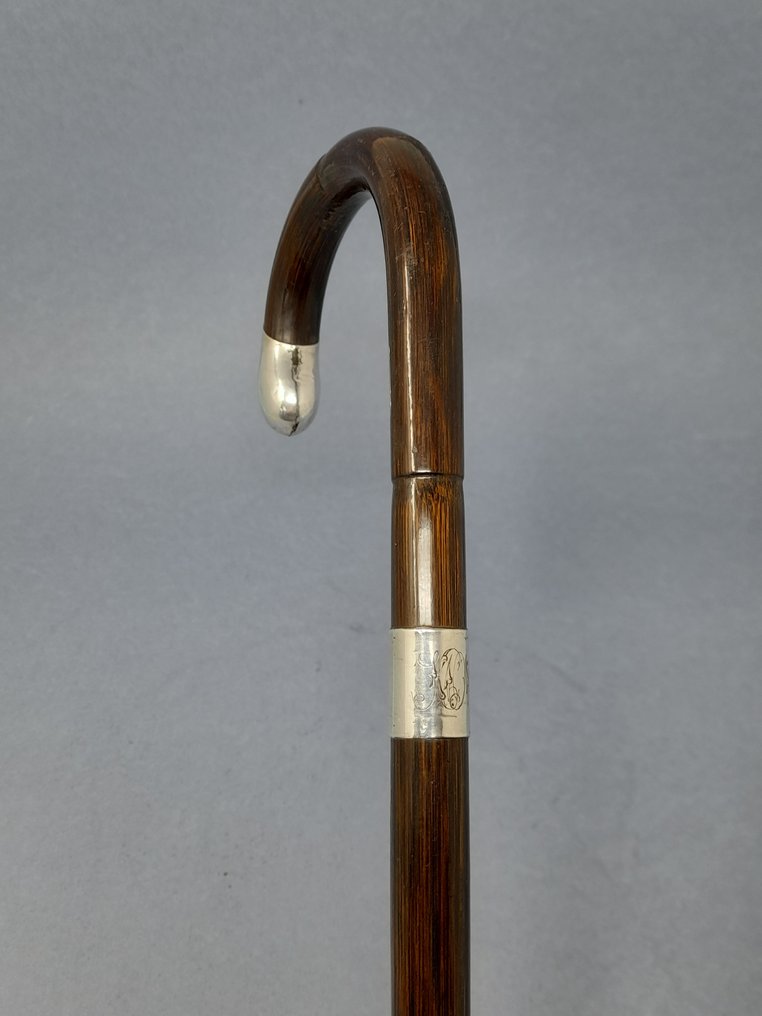 Walking stick - .925 silver, Coromandel - Birmingham 1919 #1.0