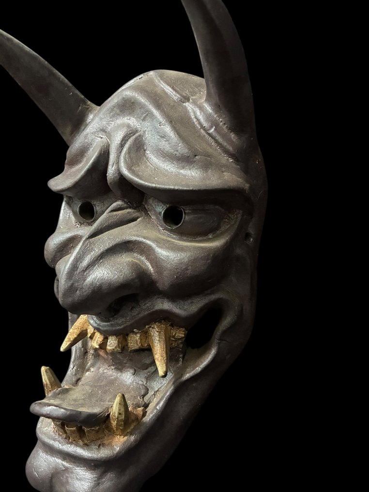 Noh面具 - 陶器 - 非物质文化遗产 石见神乐面具 (沒有保留價) #2.1