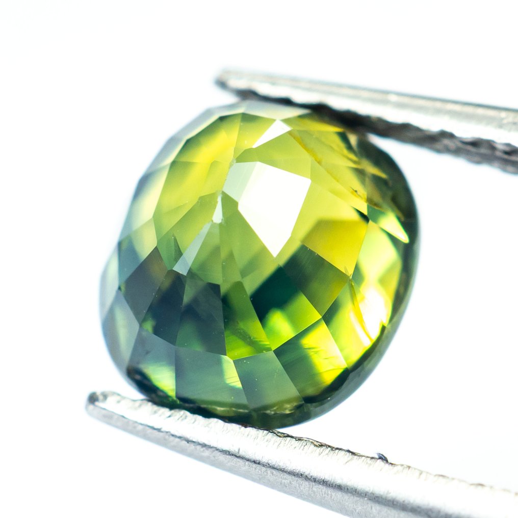 沒有保留價 藍寶石  - 2.98 ct - Bellerophon Gemlab - 深蓝绿色 #4.3