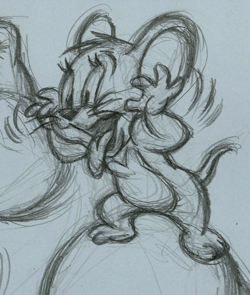 Joan Vizcarra Eredeti ceruza - Tom & Jerry vs Spike – Hand Signed #4.3