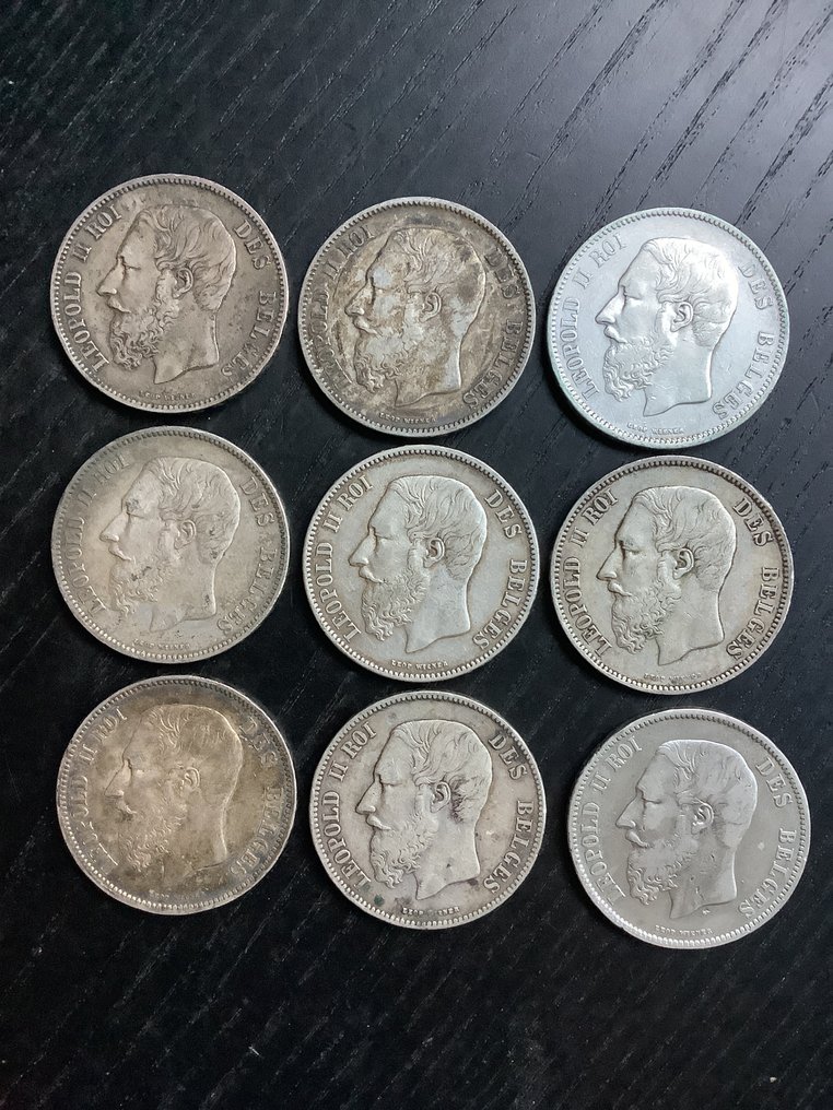 België. Leopold II. 5 Francs 1869 (Zonder minimumprijs) #1.0