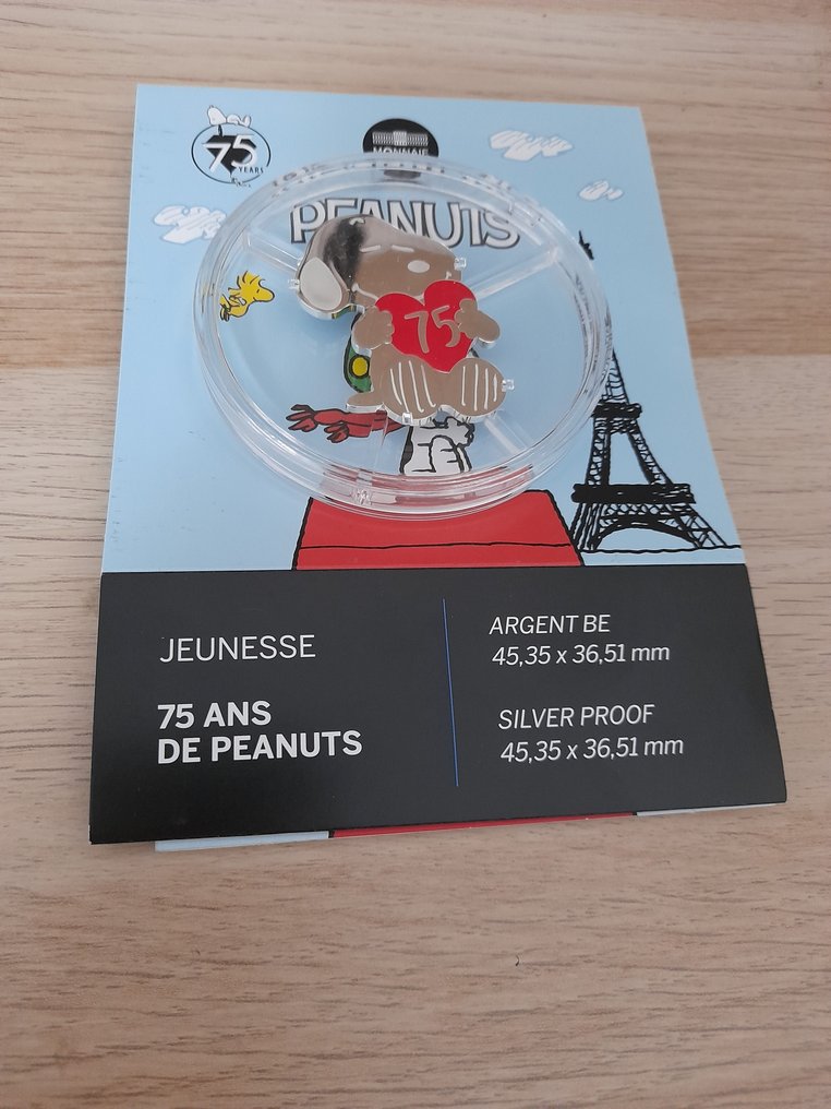Frankrijk. 10 Euro 2025 "Snoopy" (2 monedas) Proof + BU  (Zonder minimumprijs) #1.0