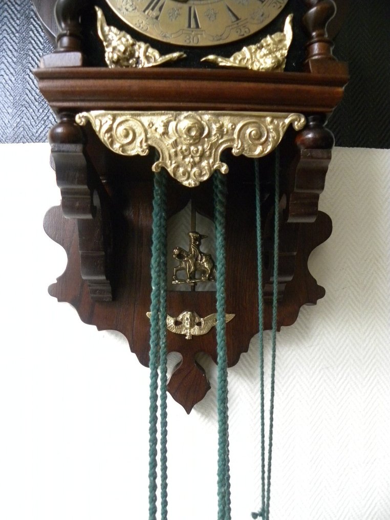 赞丹/桑斯时钟 -   铜, 木, 玻璃 - 1960-1970 #4.3