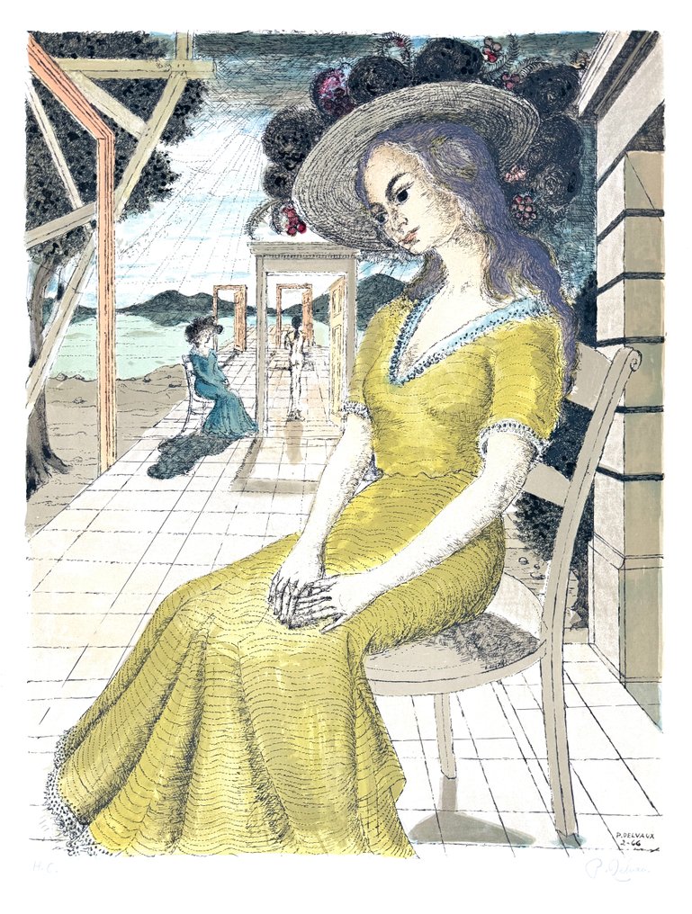 Paul Delvaux (1897-1994) - Anne songeuse #1.0