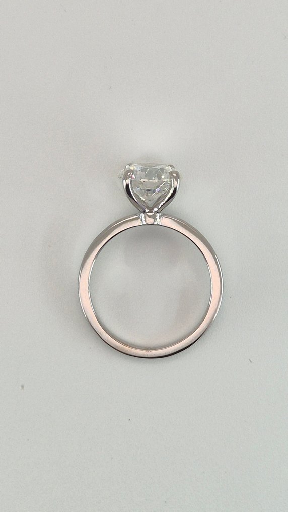 Kihlasormus - 14 kt. Valkokulta - 2.75ct. tw. Timantti (Laboratoriossa kasvatettu) #4.3