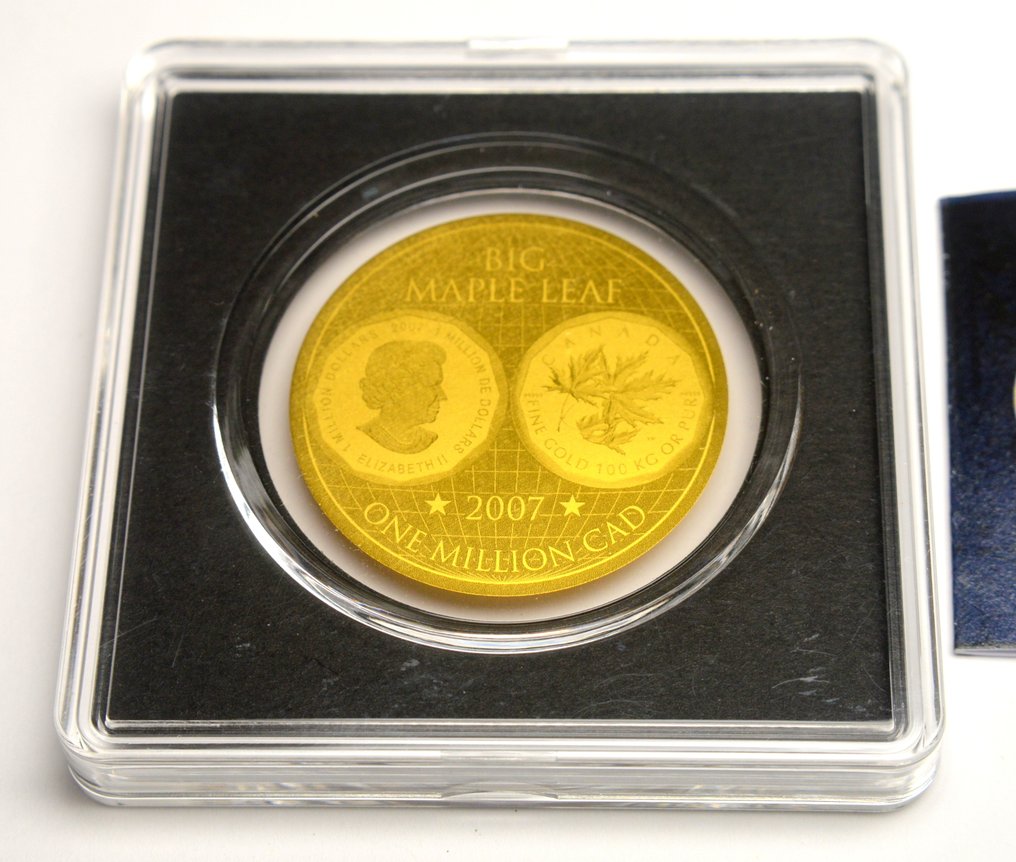 乍得. 5000 Francs 2024 One Million Cad Big Maple Leaf - 1/200oz (.999) (没有保留价) #2.1