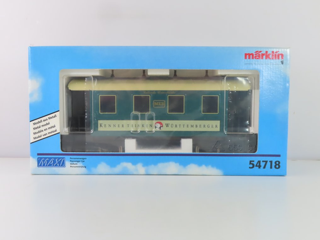 Märklin 1 - 54718 - Machetă tren transport călători (1) - Vagon pentru persoane 'Rollende Weinschranke' (cafenea pe roți) cu iluminare interioară pentru - MEB #4.3
