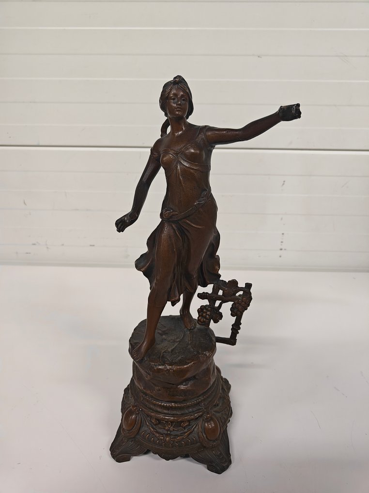 雕刻, Duo Met Druivenrank - 51 cm - 粗鋅 #1.0