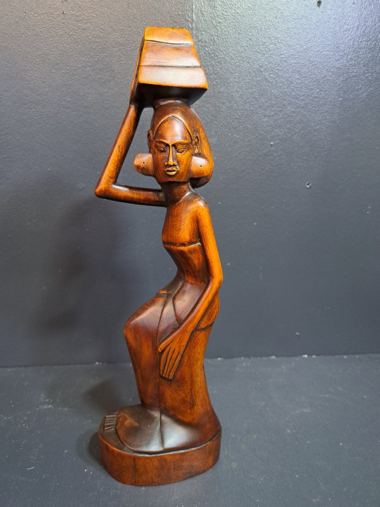 Balinese dame art deco stijl - Άγαλμα - Ινδονησία  (χωρίς τιμή ασφαλείας) #1.0