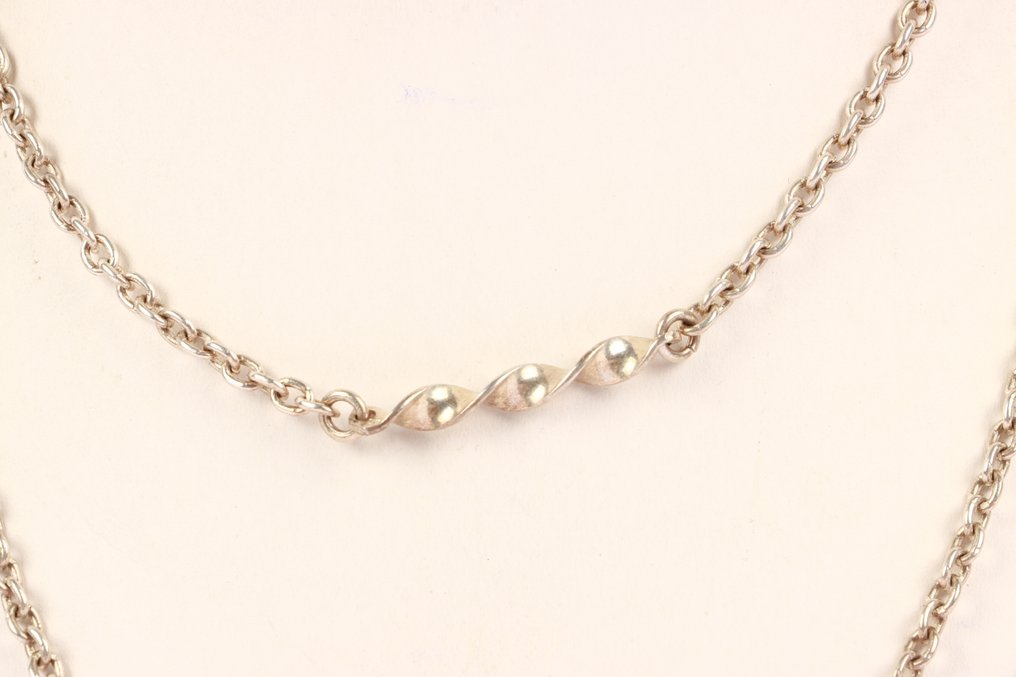 Zonder minimumprijs - Halsketting Zilver - long vintage #2.1