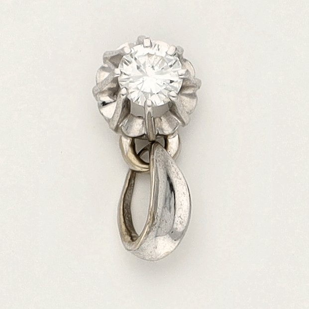 没有保留价 - 吊坠 - 18K包金 白金 - 0.20ct. tw. 钻石 (天然) #4.3