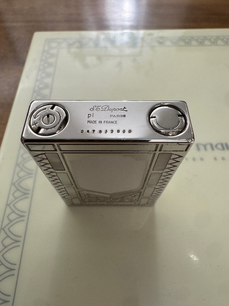 S.T. Dupont - Taj Mahal - Lighter - Platinabelagt #4.3