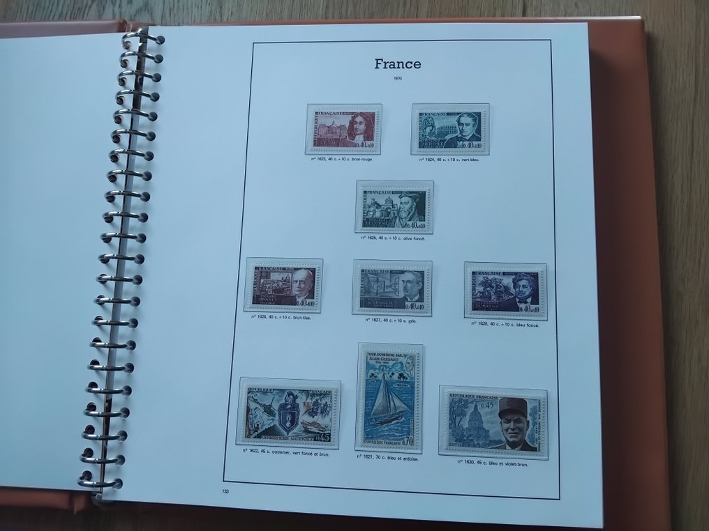 França 1970/1978 - Coleção completa em Novos** de Luxo em um magnífico álbum Yvert Supra com 22 anéis. - // Cote Y&T & Accessoire en excellent état . #2.1