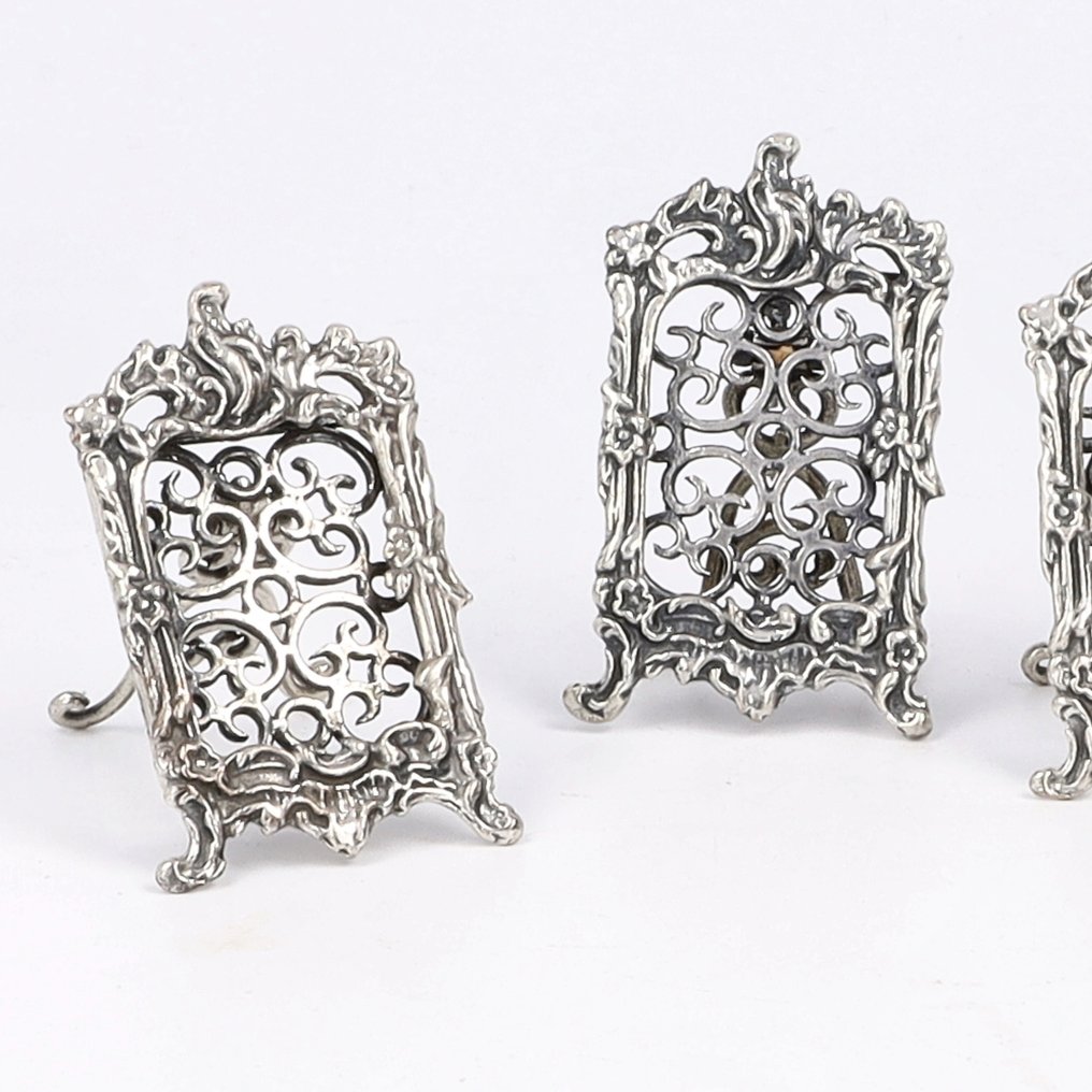 NO RESERVE - Giovanni Raspini - Fotolijst - Portaritratti (4) - .800 argento #1.0