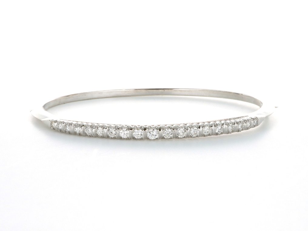 没有保留价 - 手镯 - 18K包金 白金 - 1.40ct. tw. 钻石 (天然) #1.0