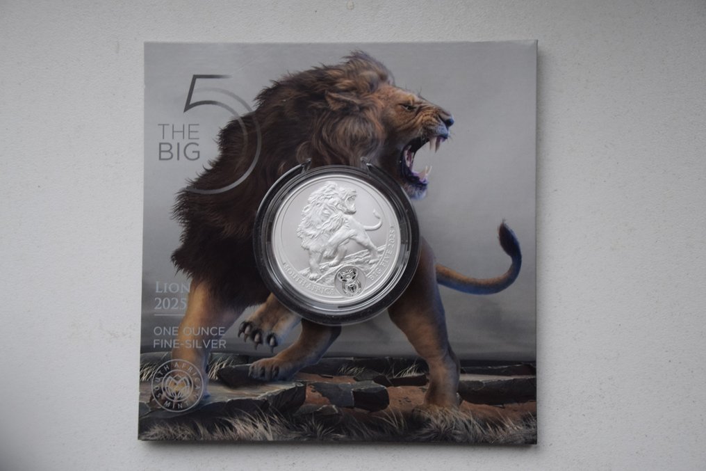 Zuid-Afrika. 5 Rond 2025 Big Five - Leeuw, 1 oz (Zonder minimumprijs) #1.0