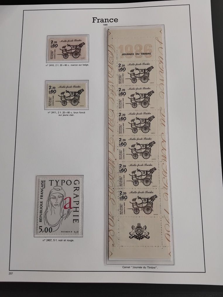 France 1979/1986 - Complete luxury new collection in Yvert Supra 22-ring album with blocks and booklets. - (dont Célébrités de 1985) // Cote Y&T & Accessoire en excellent état. #4.3