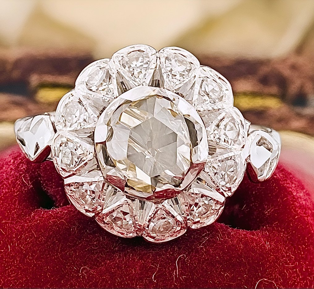 Gyűrű Platina Gyémánt (Természetes) #3.2