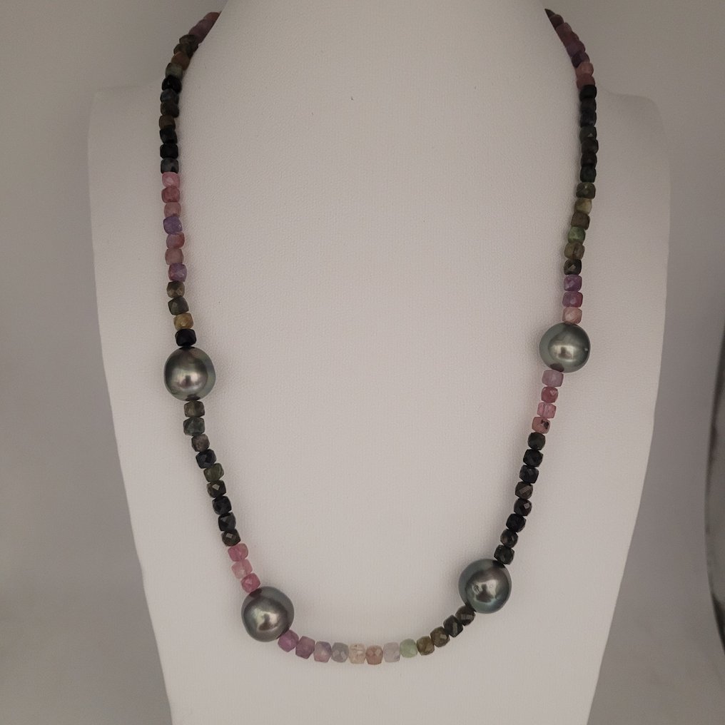 χωρίς τιμή ασφαλείας - Κολιέ - 18 καράτια Κίτρινο χρυσό Μαργαριτάρι - Τουρμαλίνης - Tahiti #4.3