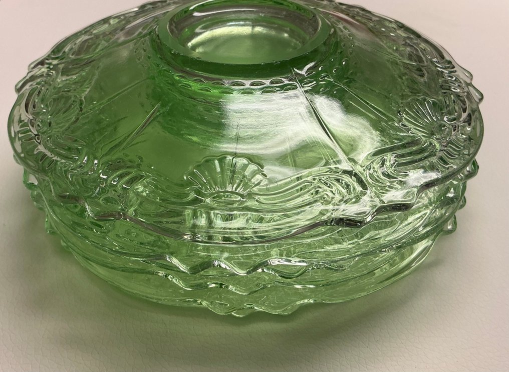 Walther & Sohne - Gyümölcs tál (6) - Uránium üveg - Art Deco kis tálkák #2.1