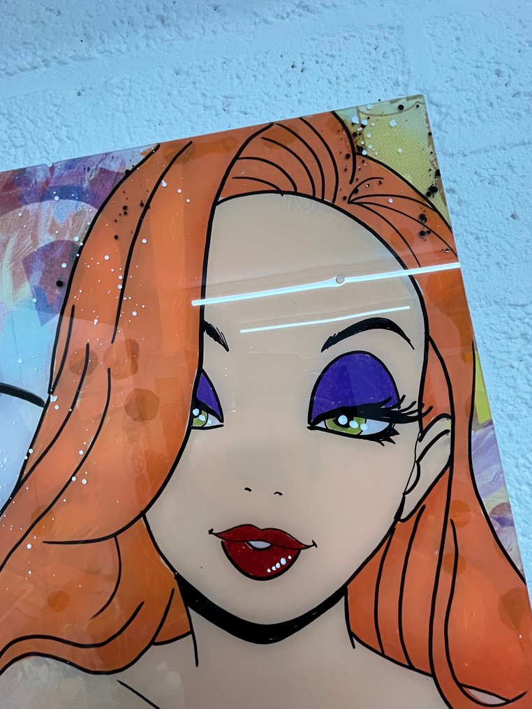 Alvin Silvrants - Jessica Rabbit & Donald Duck as James Bond - High Gloss straight edge painting #3.2