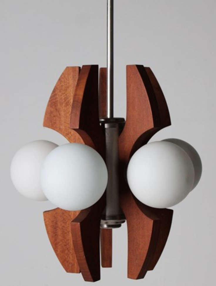 掛燈 - 玻璃 - 太空时代风格吊灯 #4.3