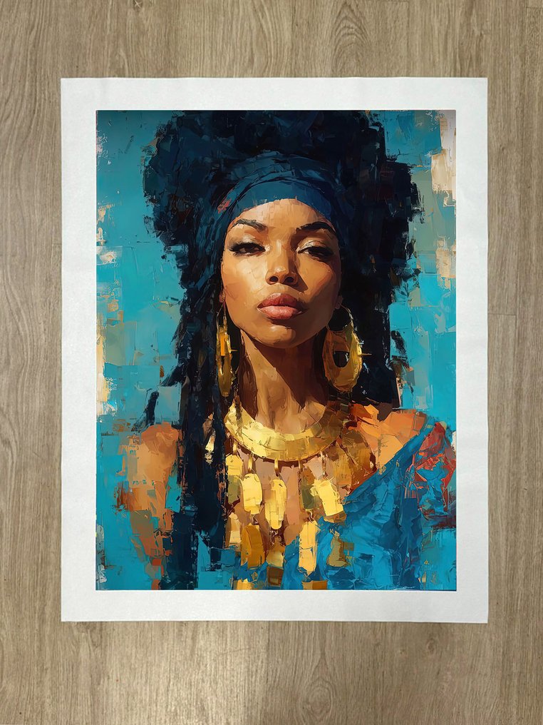 Canvas Fit - Alberto Ricardo - Orgullo ancestral, rostro afro #1.0