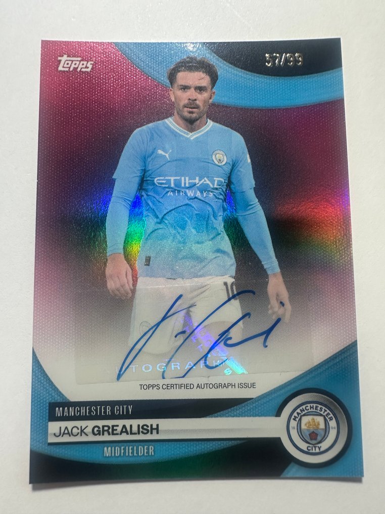 2023 Topps Manchester City Team Set Jack Grealish Auto / 99 Card - Impecable (I) #1.0