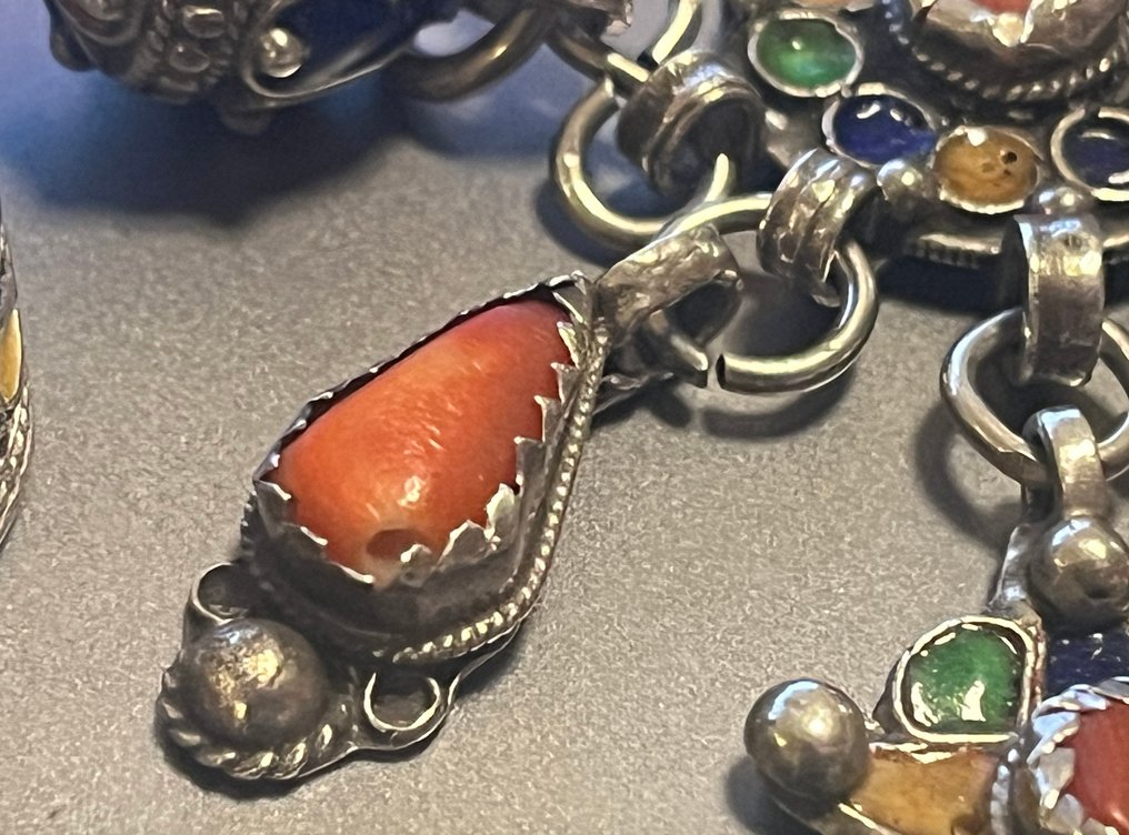 Kabíliai ezüst ékszerek, 925-ös ezüst, iszlám művészet - Algéria - Vintage #1.0