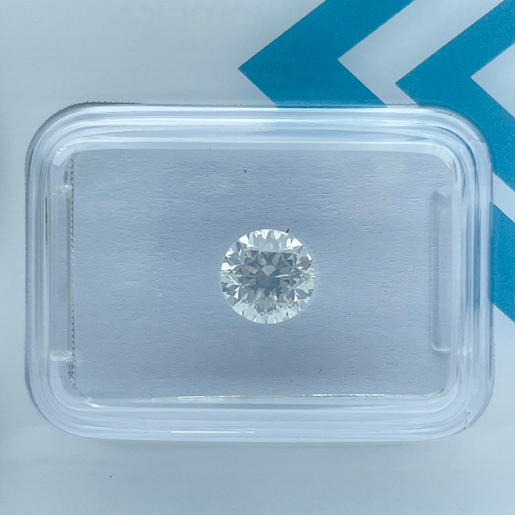 Fără preț de rezervă - 1 pcs Diamant (Natural) - 0.91 ct - Rotund - G - I1 - IGI (Institutul gemologic internațional) #1.0