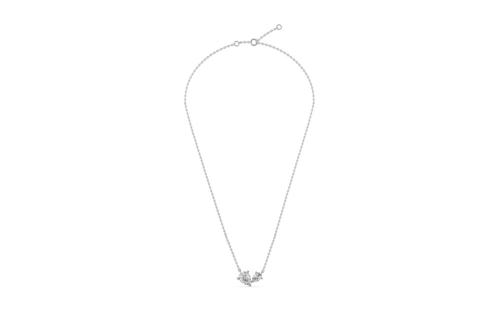 没有保留价 - 项链 - 14K包金 白金 - 1.56ct. tw. 钻石 (实验室培育) - 钻石 #1.0