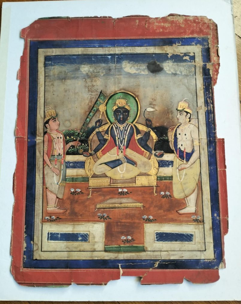 Vishnu-maleri Jaipur-skole - Indien - det 18. århundrede #1.0