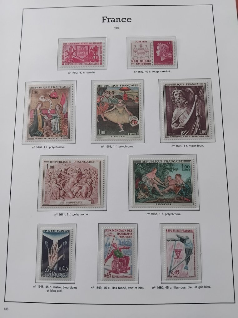 França 1970/1978 - Coleção completa em Novos** de Luxo em um magnífico álbum Yvert Supra com 22 anéis. - // Cote Y&T & Accessoire en excellent état . #4.3