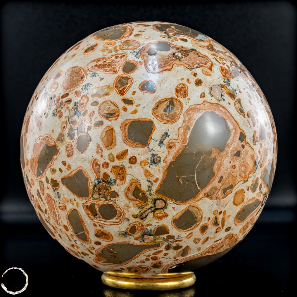 Natural Leopard Jasper Sphere- 2012.18 g #4.3
