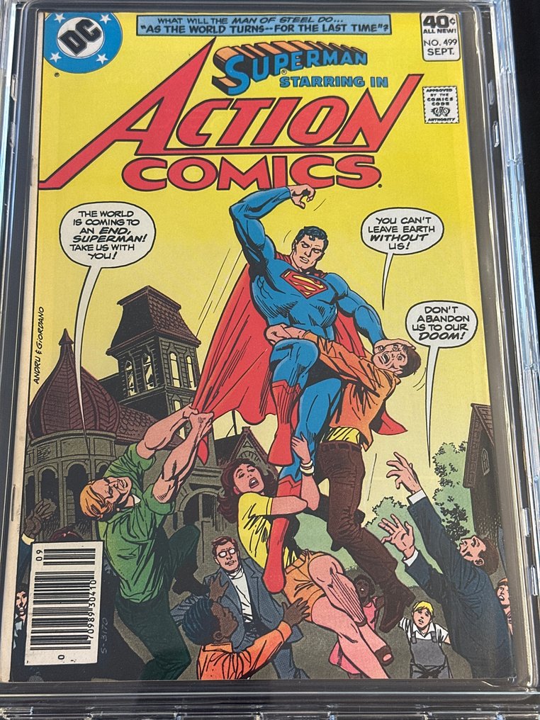 Action Comics #499 - EGC 8.8 - As the World Turns... For the Last Time! - 1 Graded comic - Første udgave - 1979 #2.1