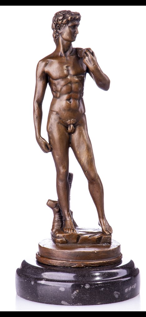 Figure - Bronzefigur "David" nach Michelangelo 28CM - Bronze, Marble #2.1