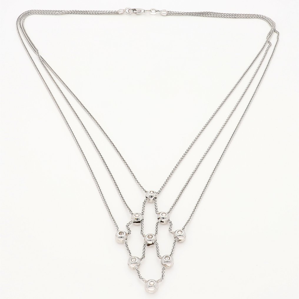 Κολιέ - 14 καράτια Λευκός χρυσός - Spinel #2.1