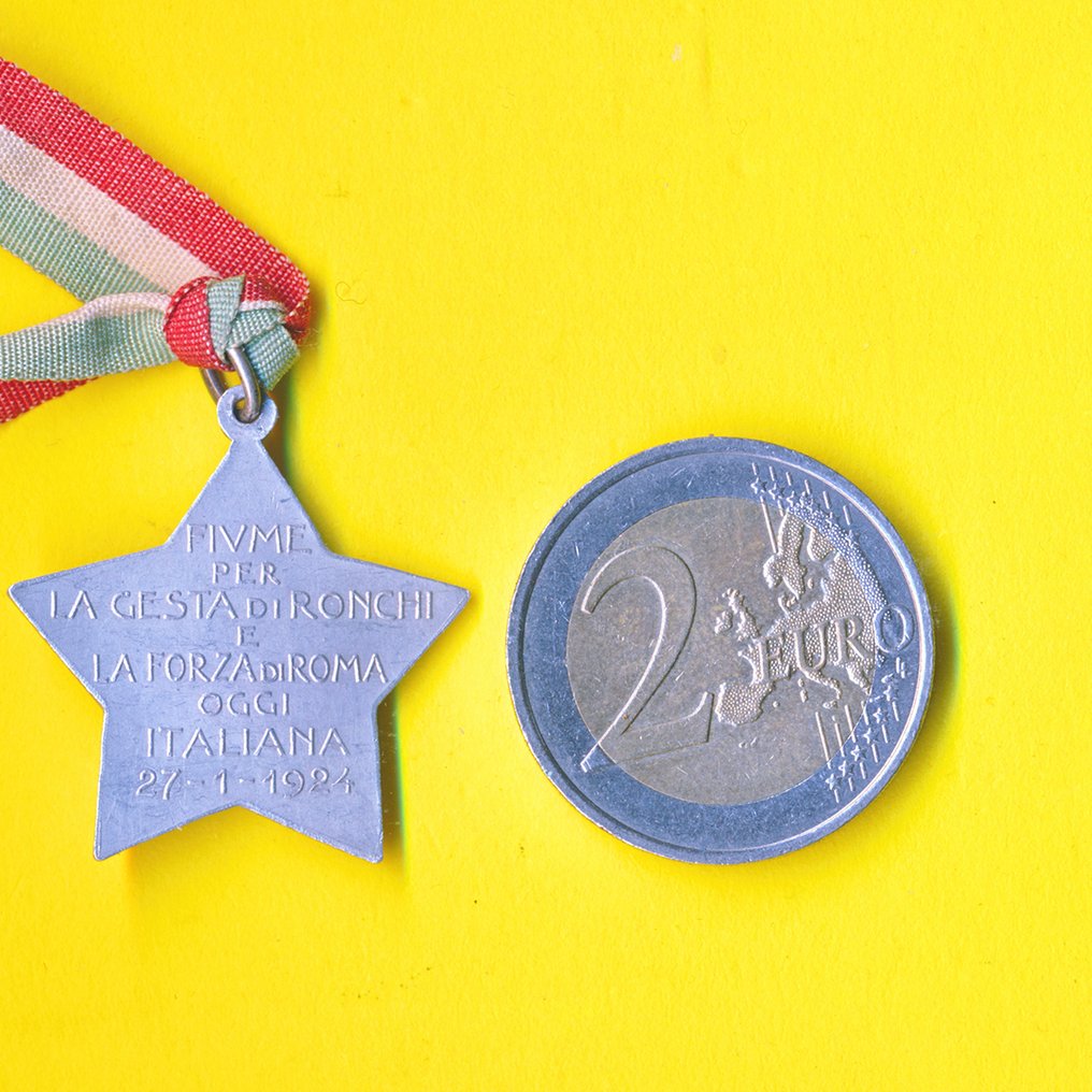 Ιταλία - Μετάλλιο - Stella Fiume 1924 alluminio D'annunzio #3.2