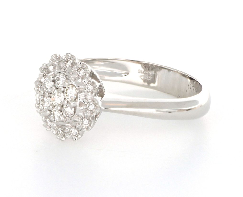 Ei pohjahintaa - Sormus - 18 kt. Valkokulta - 0.40ct. tw. Timantti (Luonnollinen) #2.1